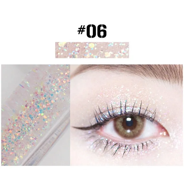 10 Color Diamond Eye Shadow Nude Metal Shimmer Glow Glitter Single Liquid Eyeshadow Makeup Pigment Accessorices Beauty Cosmetics