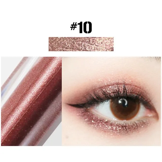 10 Color Diamond Eye Shadow Nude Metal Shimmer Glow Glitter Single Liquid Eyeshadow Makeup Pigment Accessorices Beauty Cosmetics