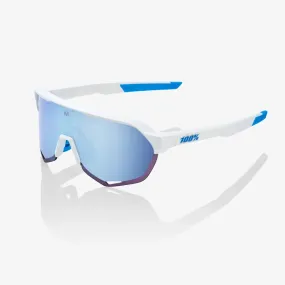 100 Percent Sunglasses - S2 - SE Movistar Team White - HiPER® Blue Multilayer Mirror Lens