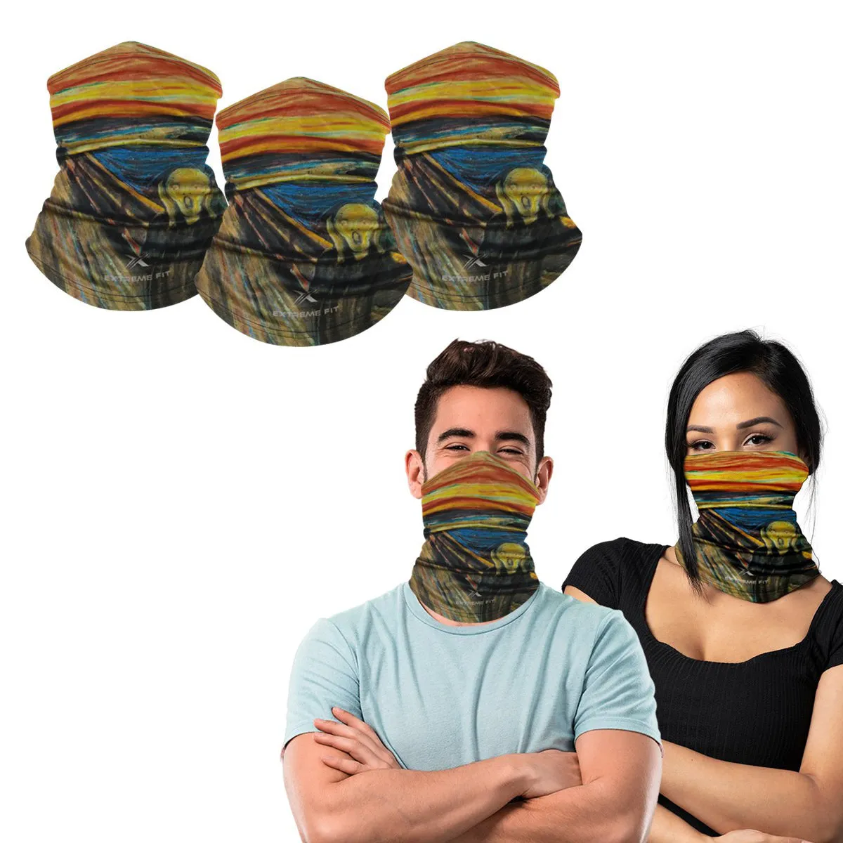 3-Pack: Headband, Bandanas, Scarf, Neck Warmer, Head Wrap, Multi Functional Gaiter for Sports or Everyday Wear