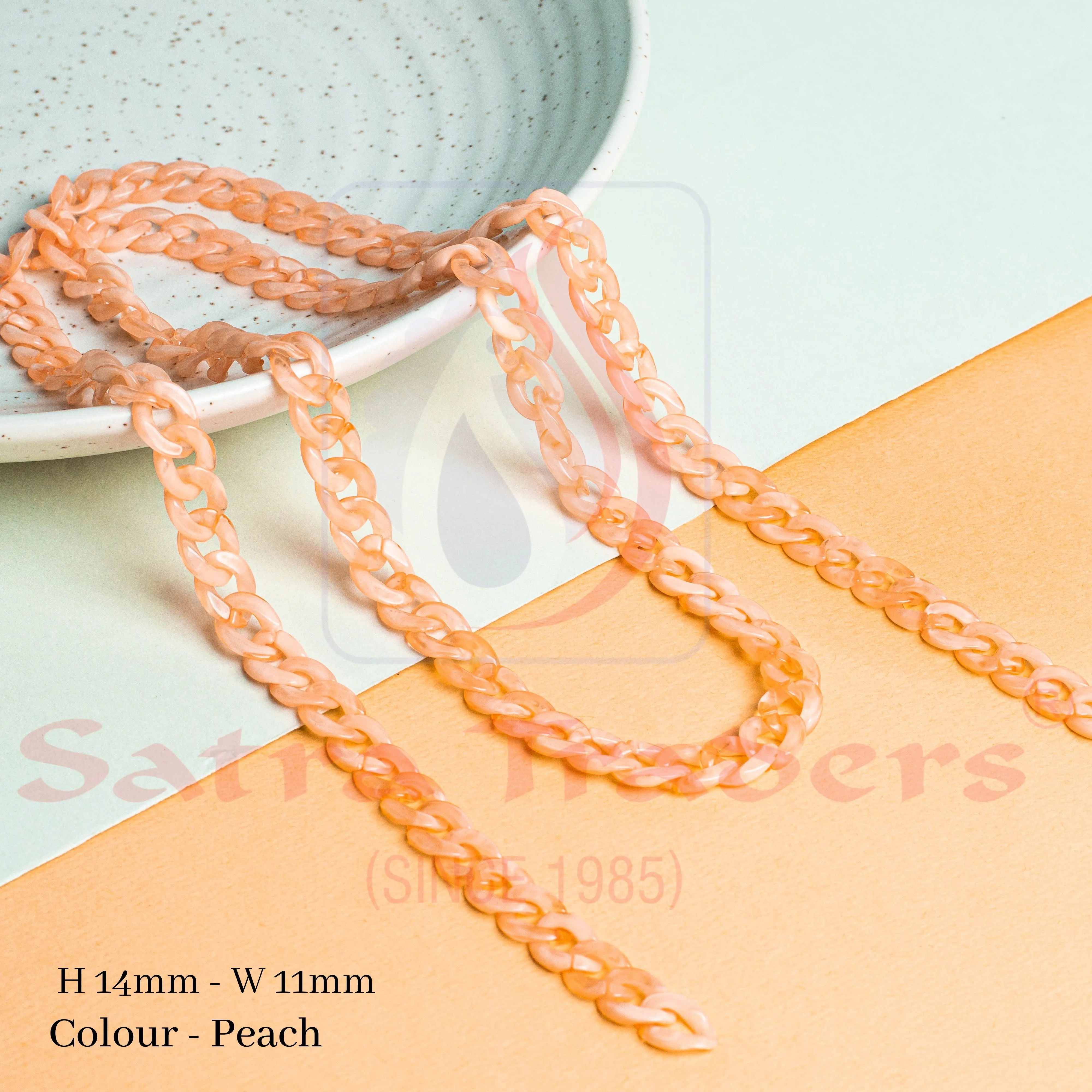 Acrylic Link Chains H-14mm-W-11mm | 1mtr | AC33