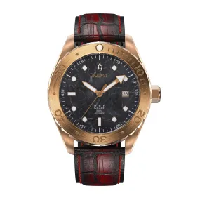 Aquacy Bronze CuSn8 Men's Marble Automatic Watch with Leather  200M