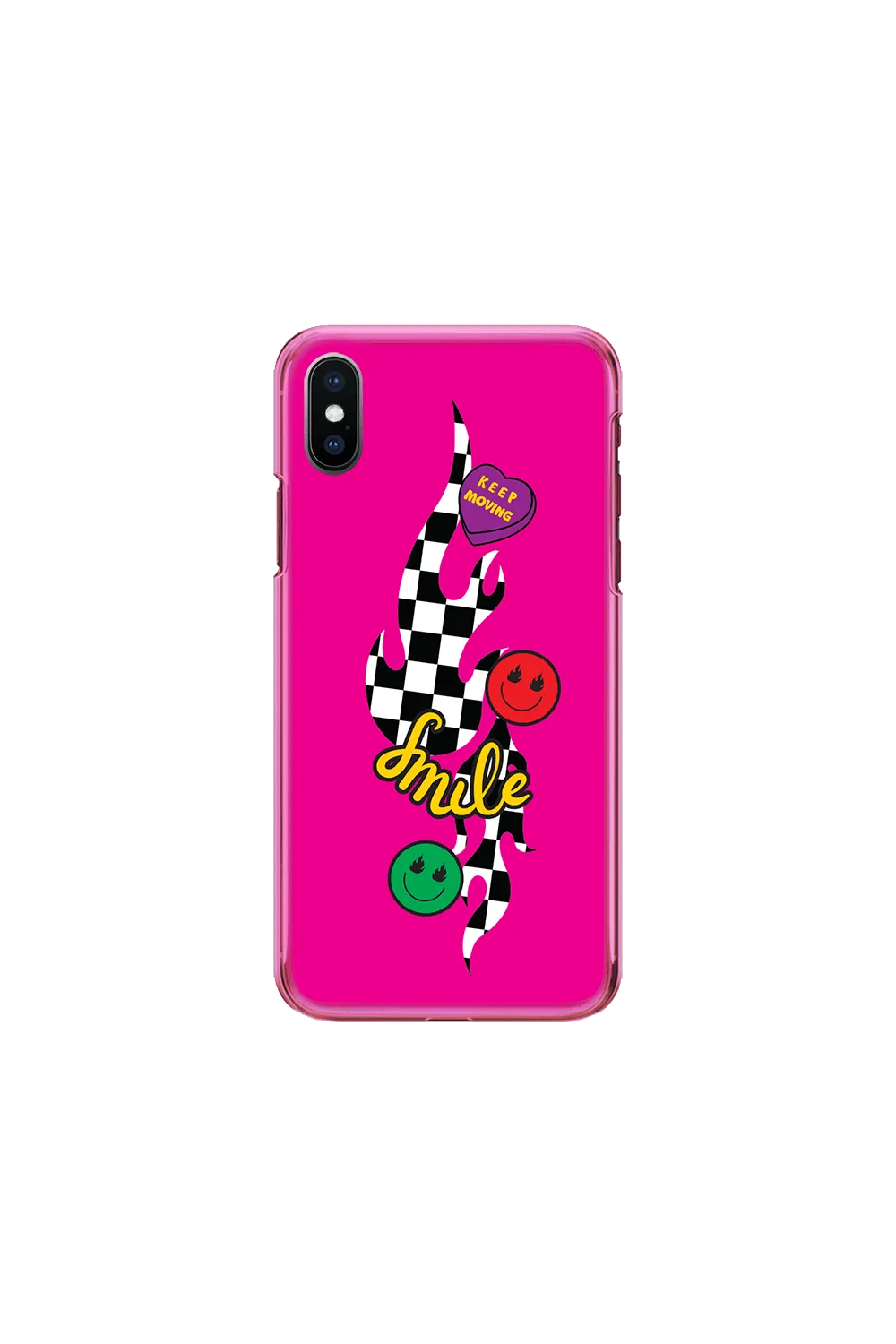 Avani Checkers and Smiles Pink Phone Case