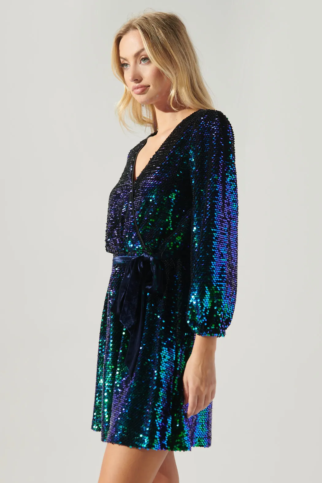 Aventurine Sequin Mini Dress