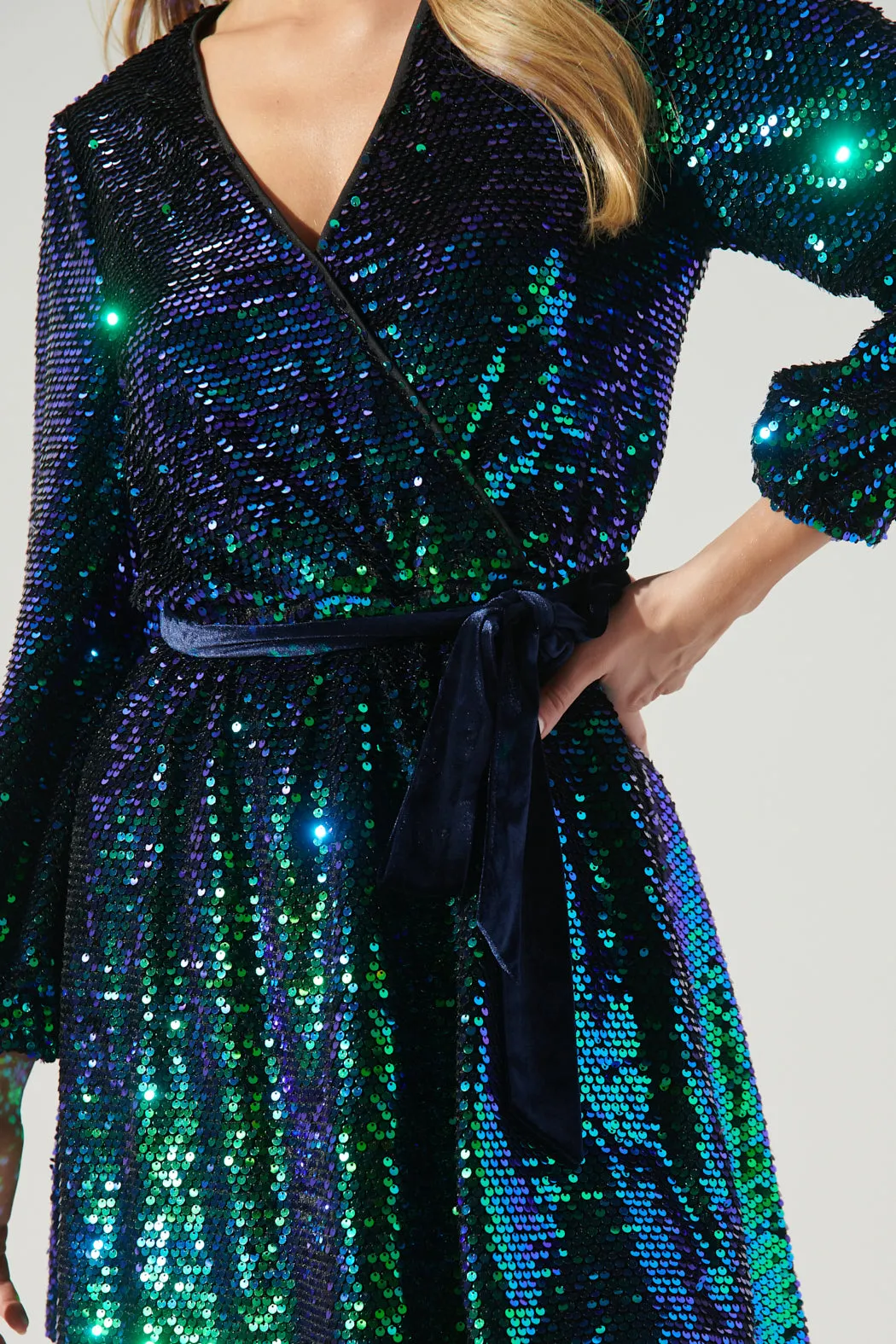 Aventurine Sequin Mini Dress