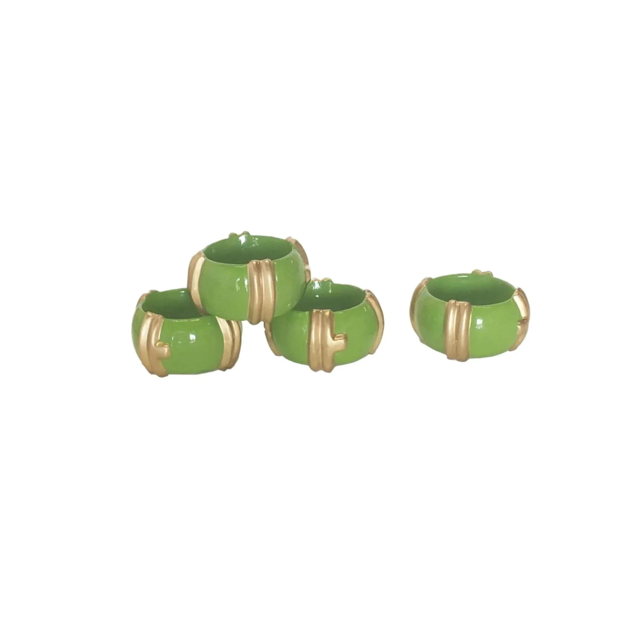 Bamboo Napkin Rings in Green