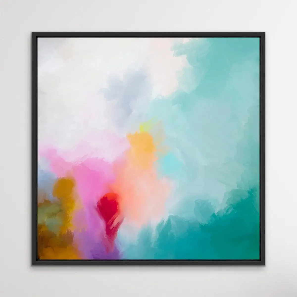 Beacon - Original Pink and Blue Abstract Canvas Wall Art Print