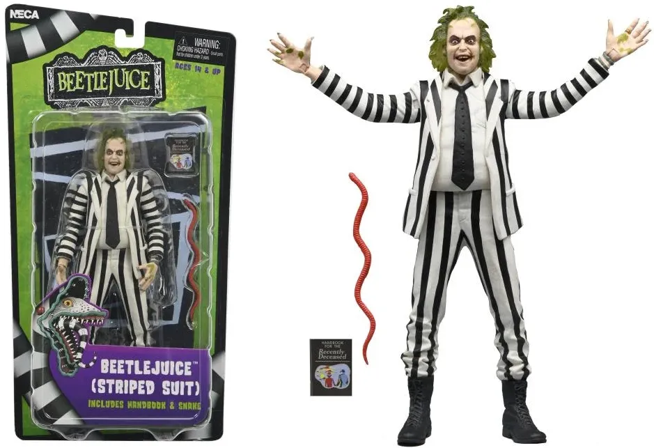 Beetlejuice (1988) (Black and White Suit) 7" Inch Scale Action Figure  - NECA