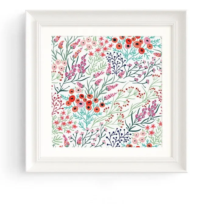 Botanicals Wall Art White Frame