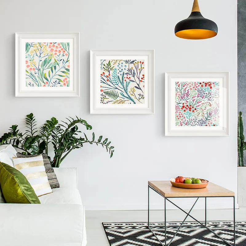 Botanicals Wall Art White Frame