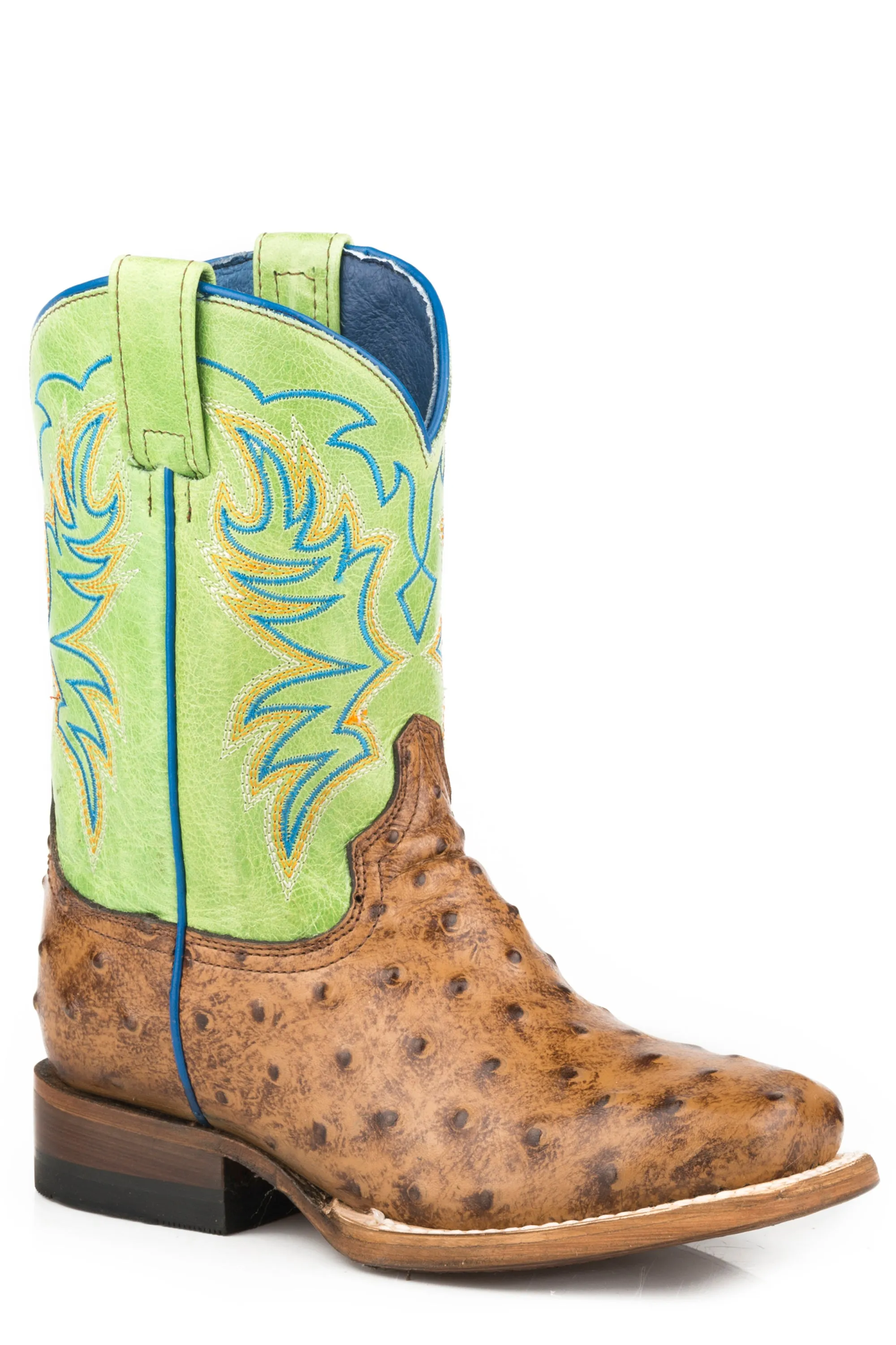 Boy's Roper Embossed Ostrich Western Boot