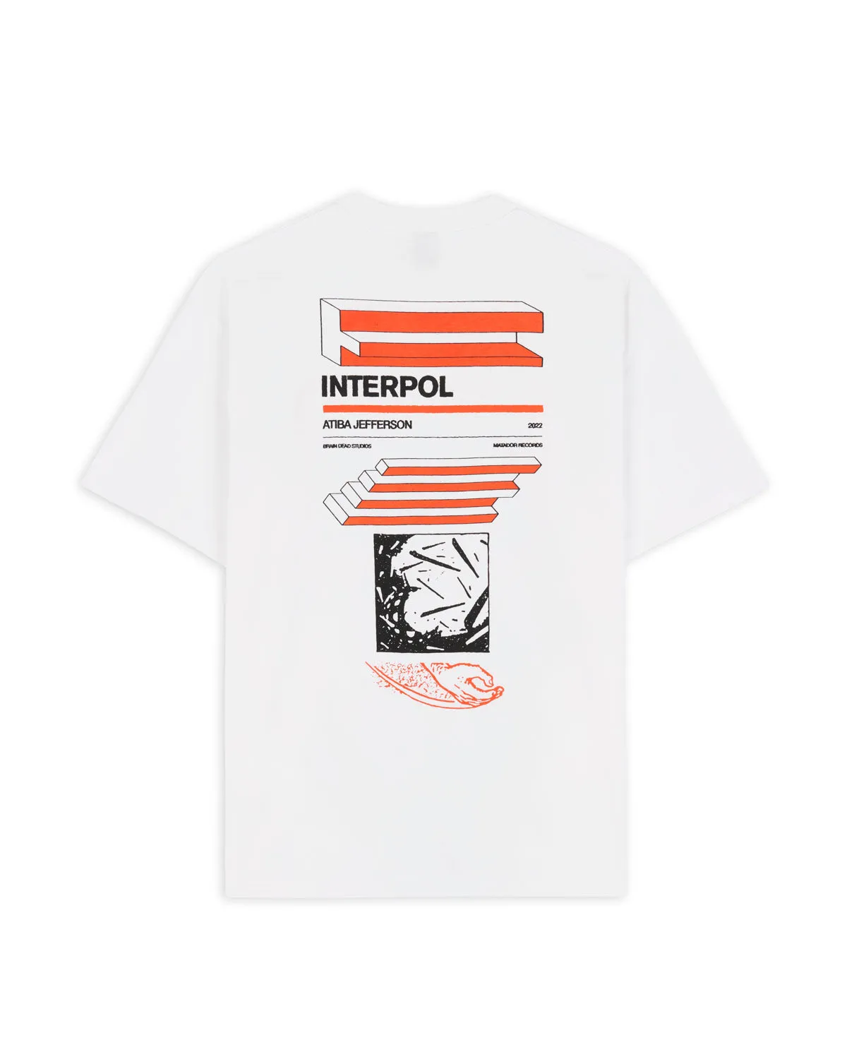 Brain Dead x Interpol Atiba Jefferson Photo #1 T-Shirt - White