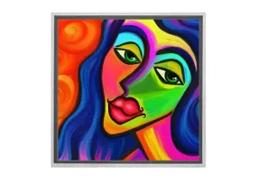 Bright Abstract Woman | Canvas Wall Art Print