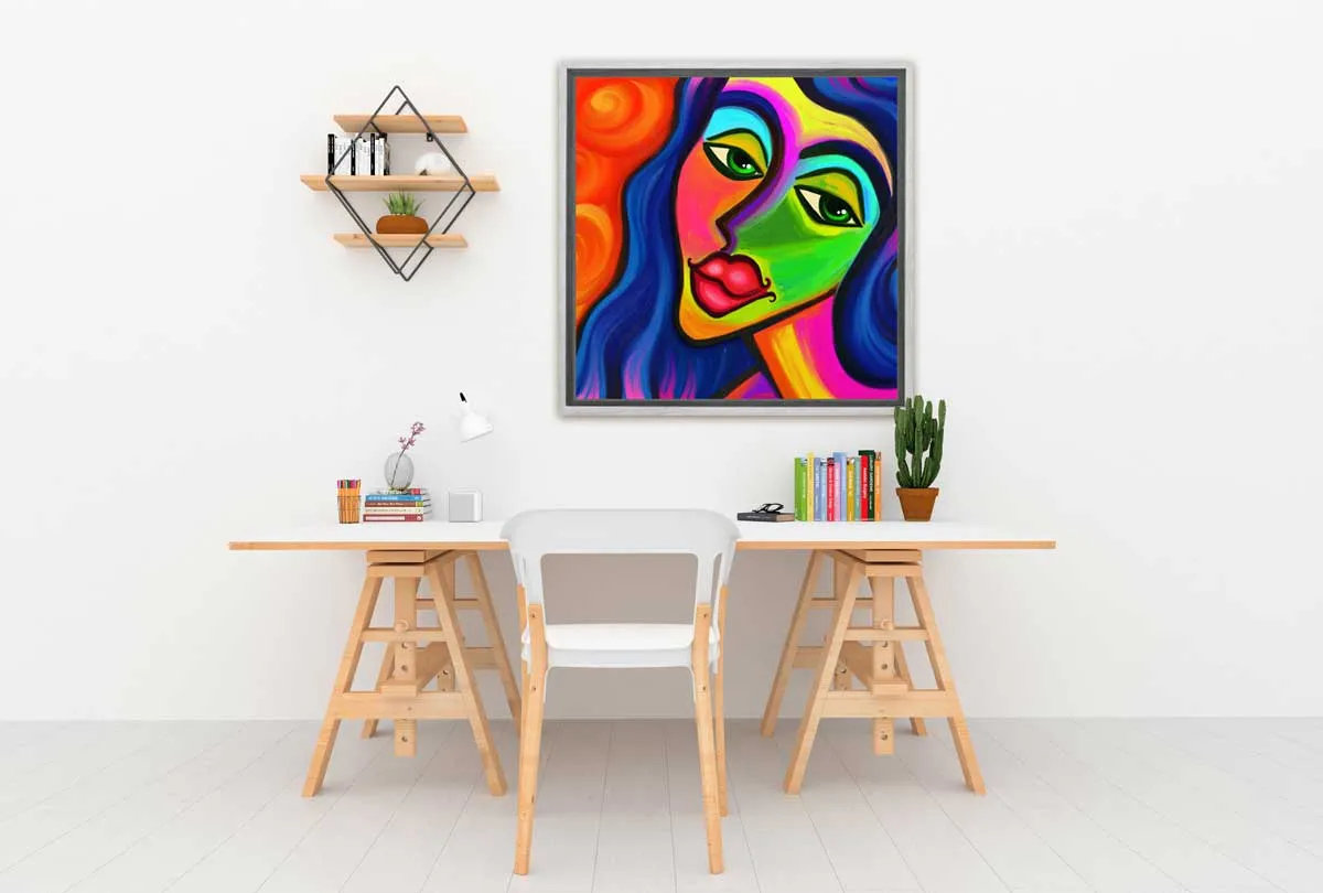 Bright Abstract Woman | Canvas Wall Art Print