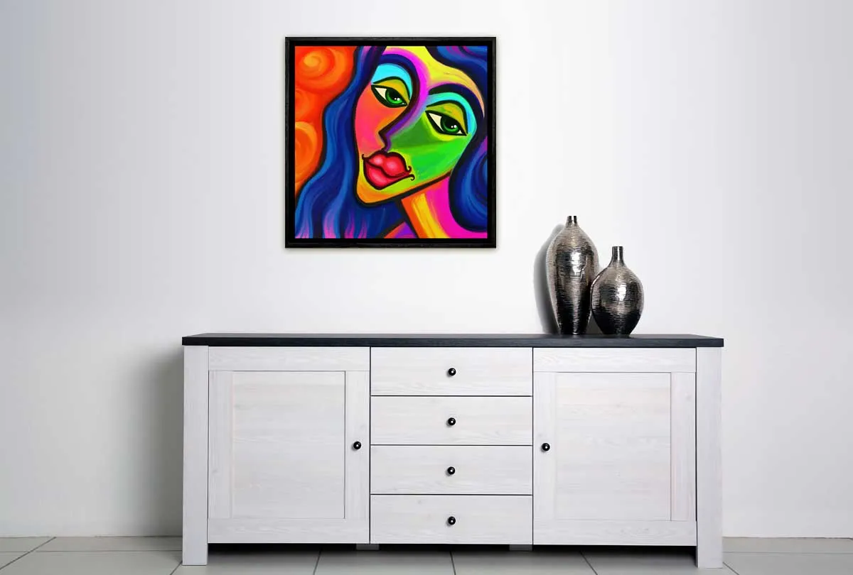 Bright Abstract Woman | Canvas Wall Art Print