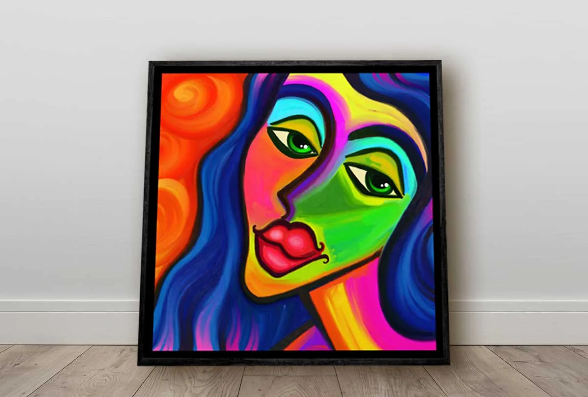 Bright Abstract Woman | Canvas Wall Art Print