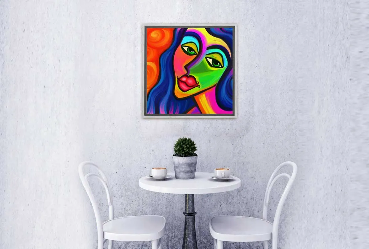 Bright Abstract Woman | Canvas Wall Art Print