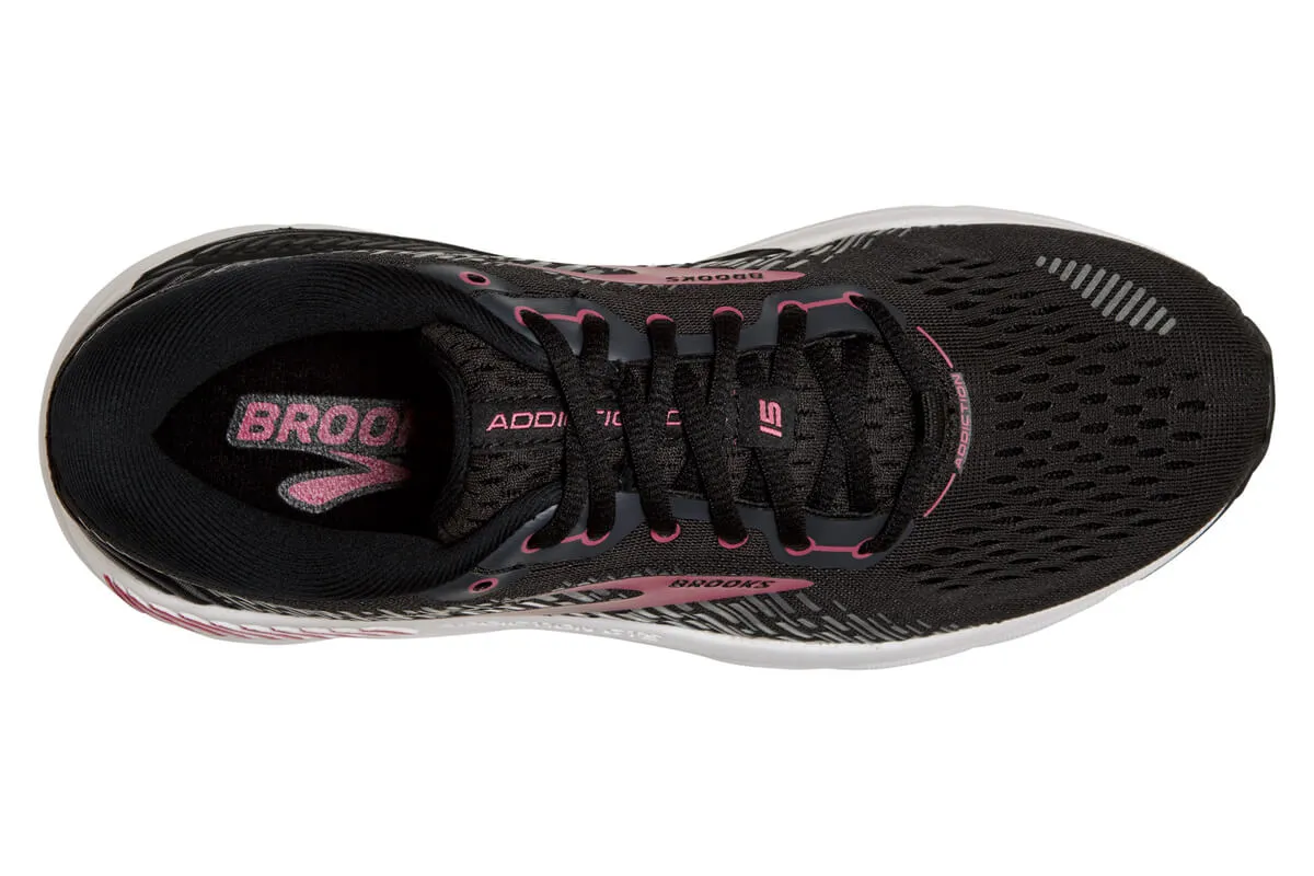 Brooks Addiction GTS 15 D Black/Ebony/Mauvewood Womens