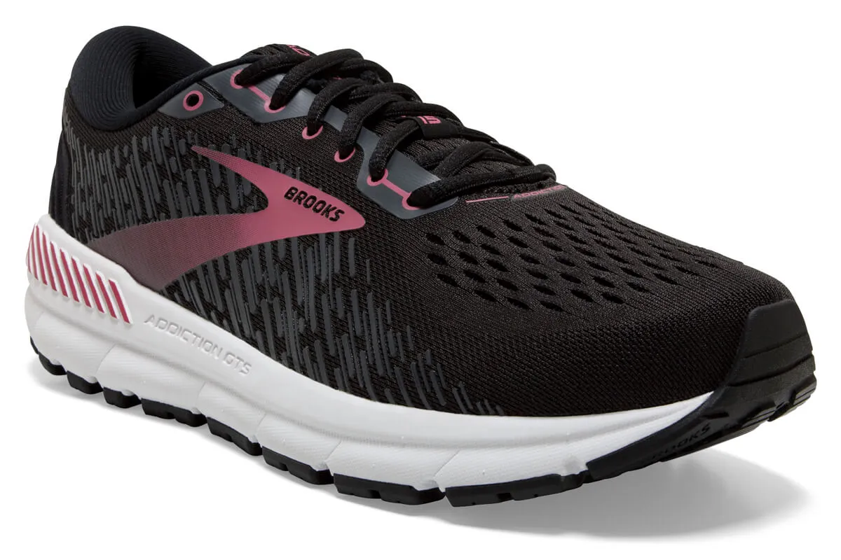 Brooks Addiction GTS 15 D Black/Ebony/Mauvewood Womens