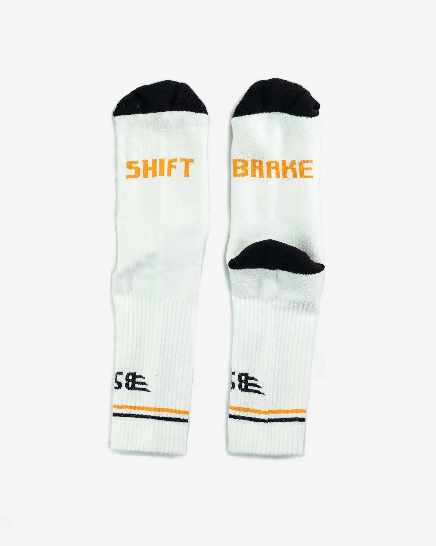 BSMC MX Socks - WHITE/ORANGE