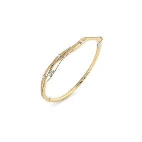 Cammilli Dune Bangle 18ct Yellow Sunrise Gold with Diamonds