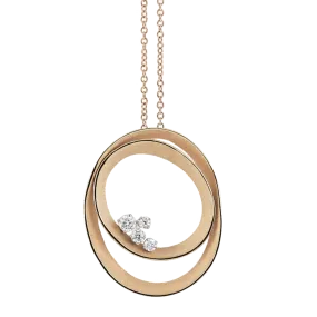 Cammilli Dune Solar Necklace 18ct Orange Apricot Gold with Diamonds