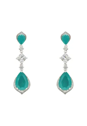 Celeste Teardrop Earrings Paraiba Tourmaline Silver