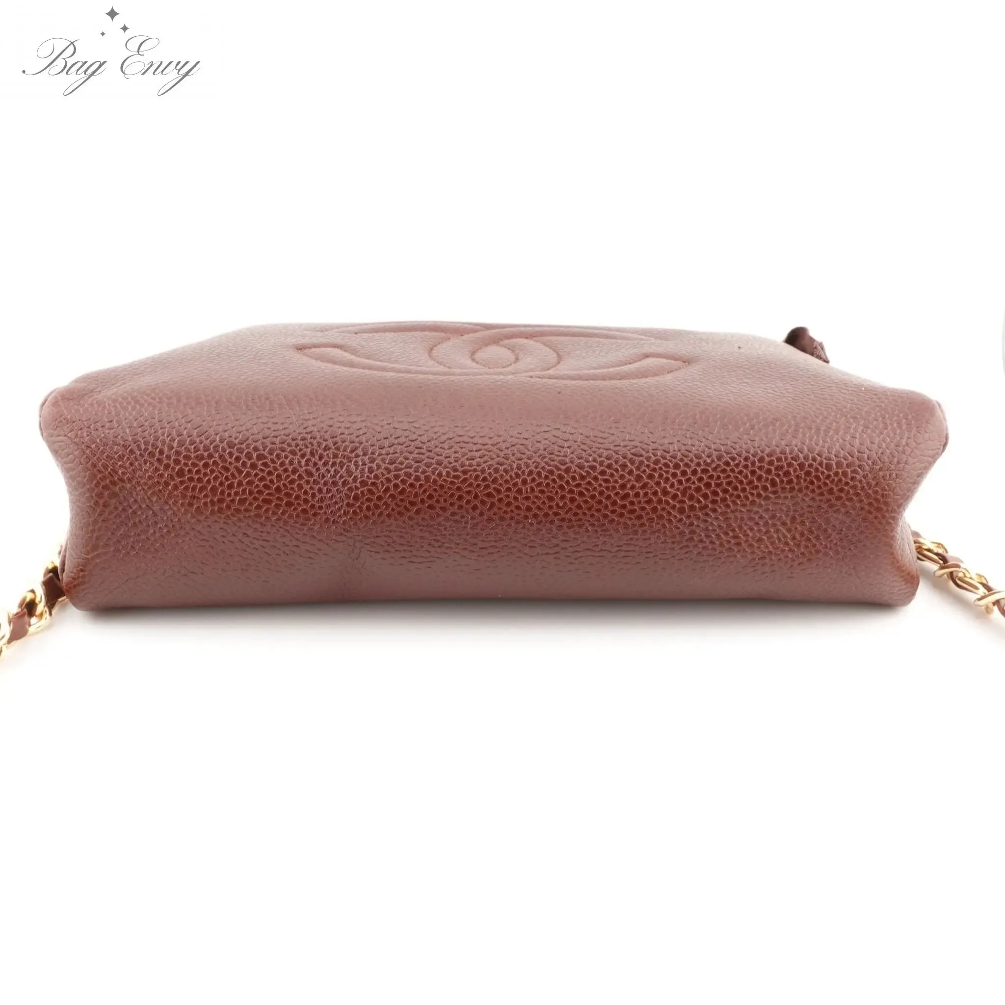 CHANEL Caviar Leather Timeless Pouch on Chain