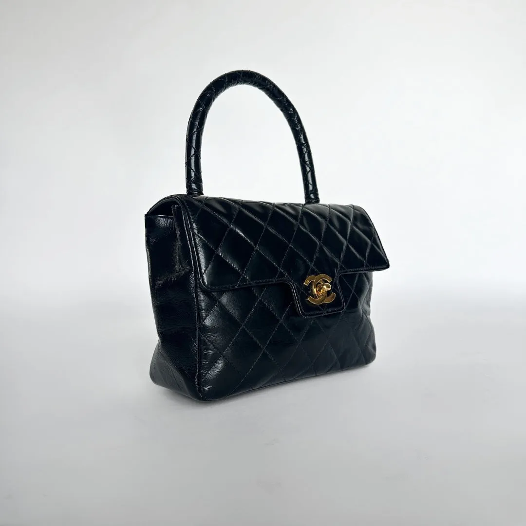 Chanel Mattrasse Handbag Enamel Leather