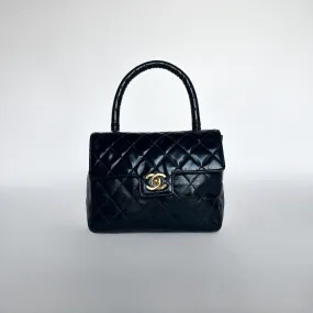 Chanel Mattrasse Handbag Enamel Leather