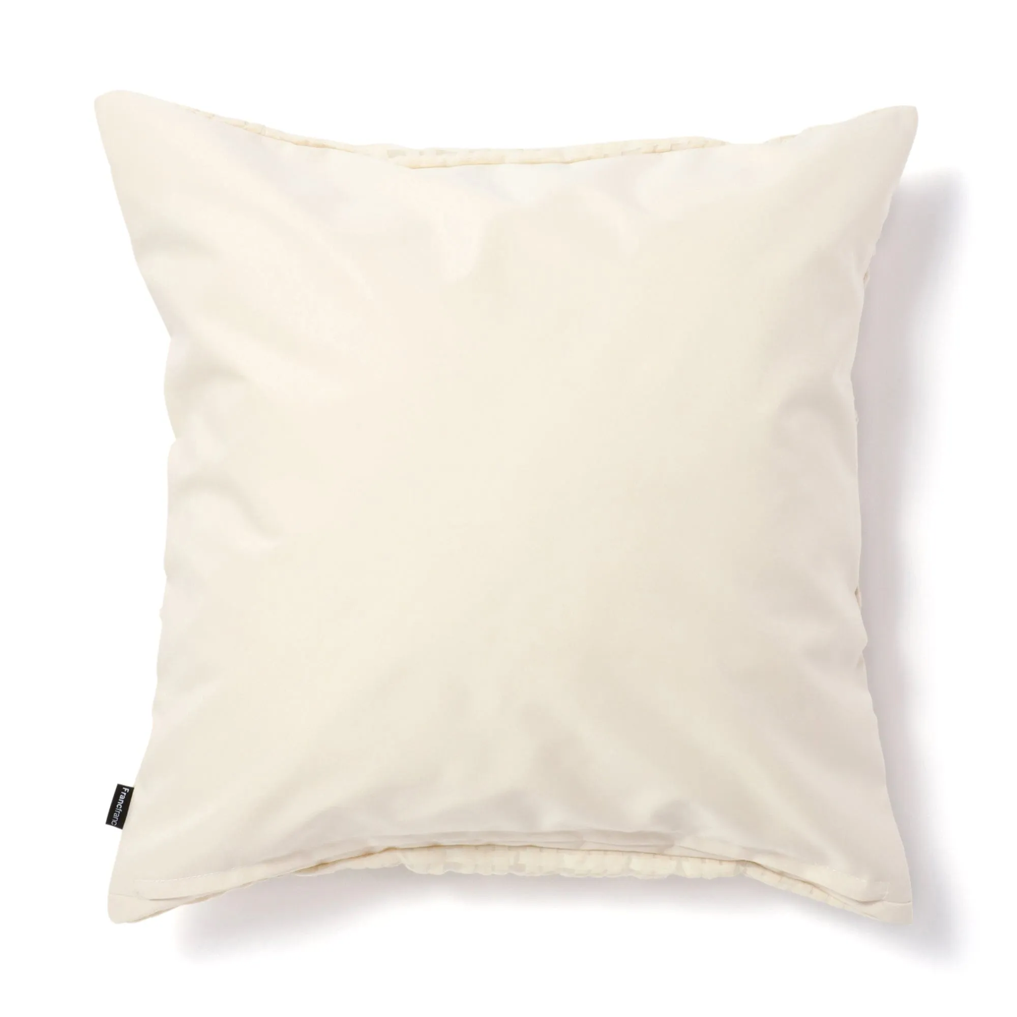 Check Gather Cushion Cover 450 x 450  Ivory