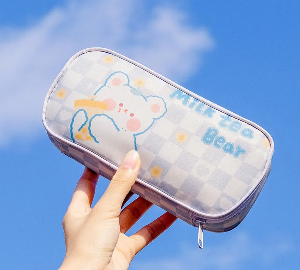 Checkerboard Bunny Cosmetic Case