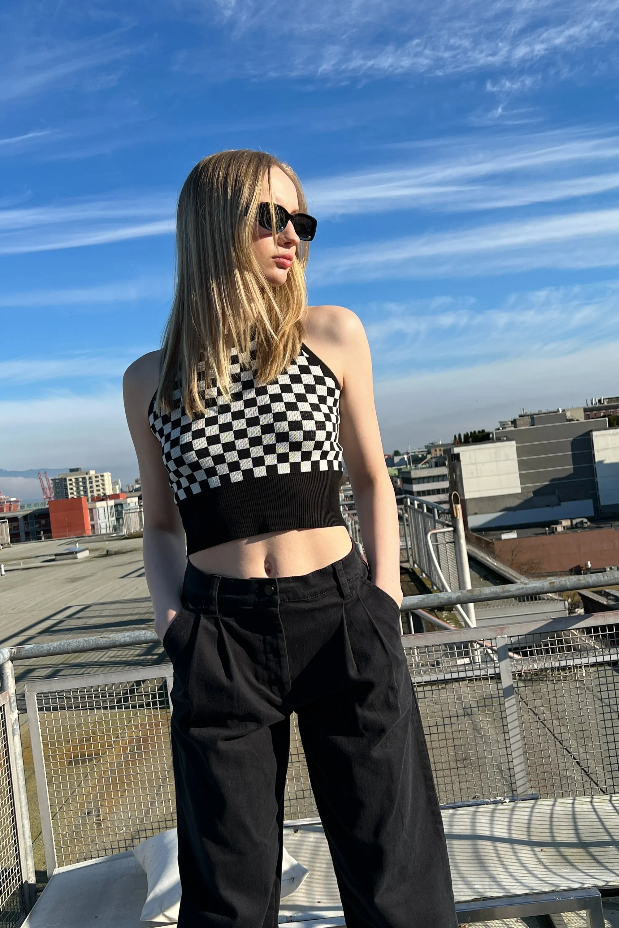 CHECKERED HALTER TANK