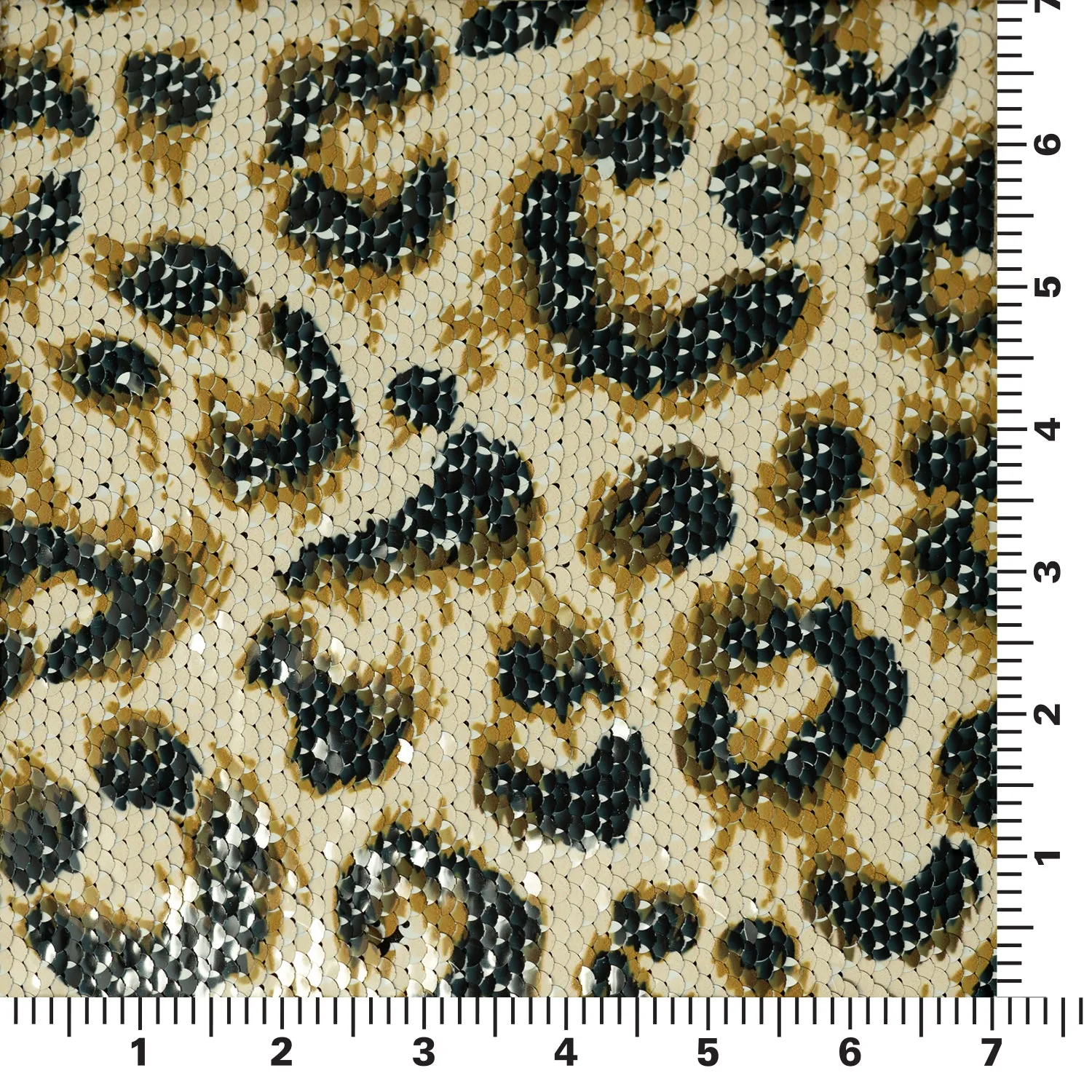 Cheetah Printed Flip Sequin on Spandex Fabric | Blue Moon Fabrics