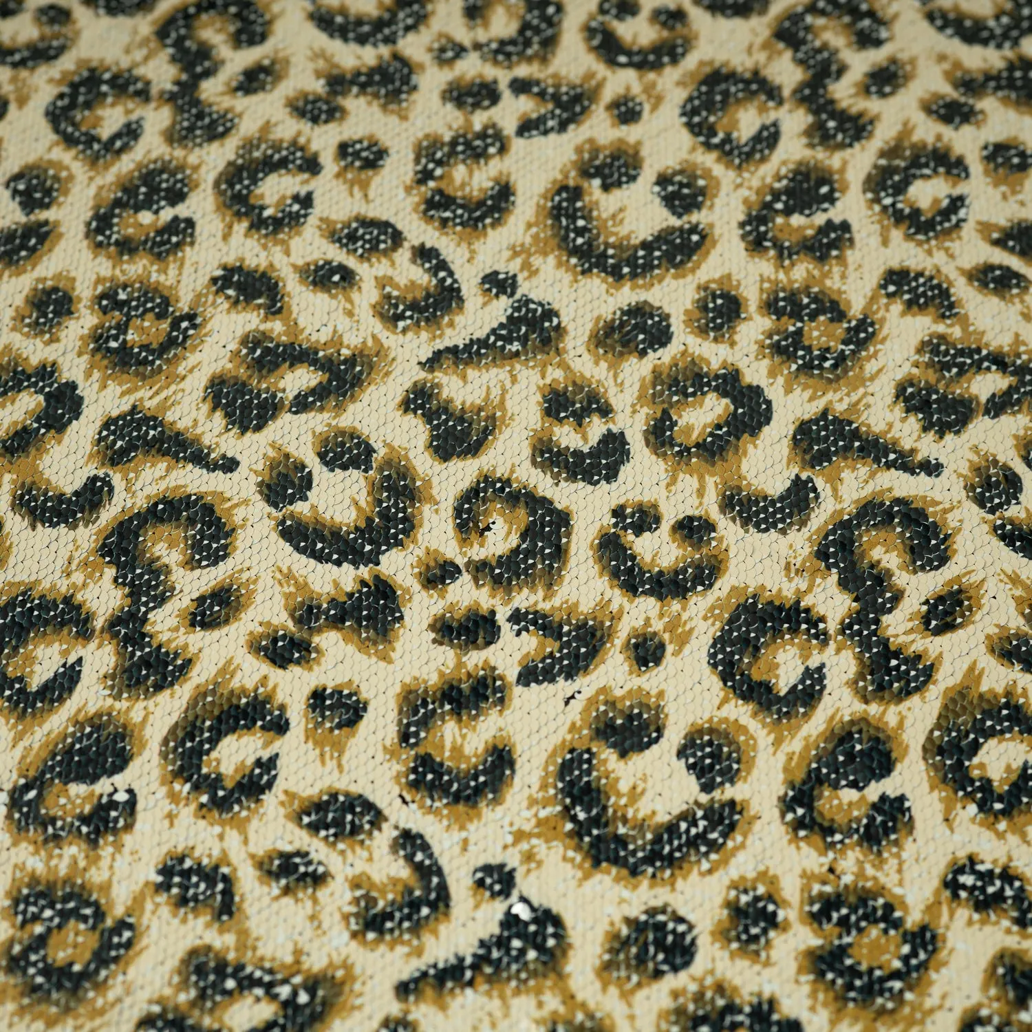 Cheetah Printed Flip Sequin on Spandex Fabric | Blue Moon Fabrics