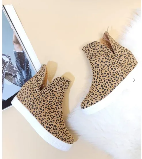 Cheetah Wedge Sneakers