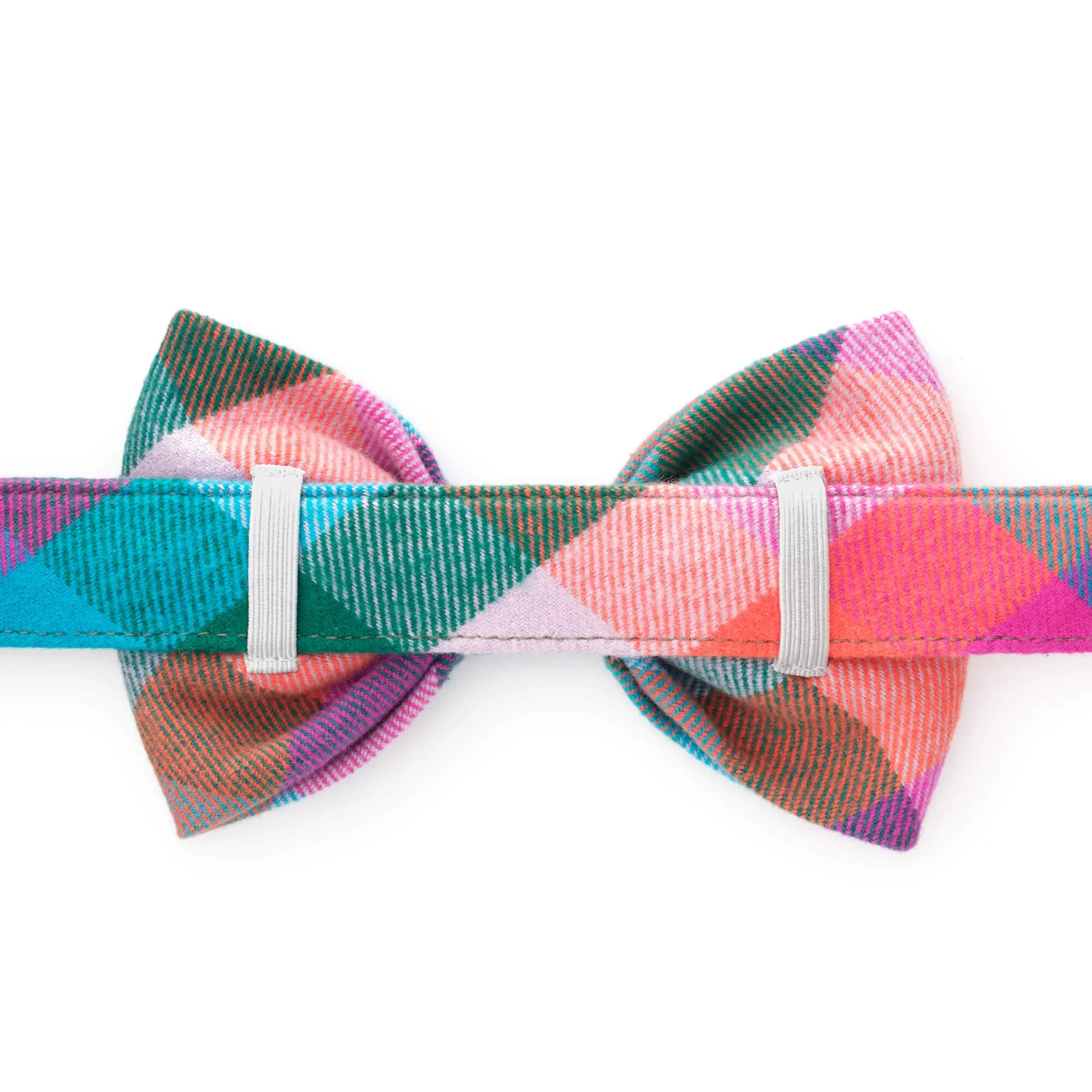 Color Pop Plaid Flannel Bow Tie Collar