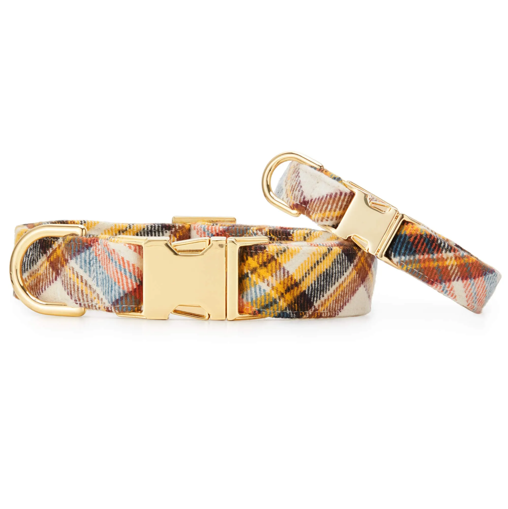 Cornucopia Plaid Flannel Dog Collar