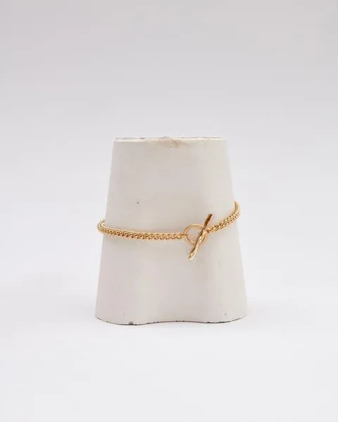 Curb Chain Anklet | Gold