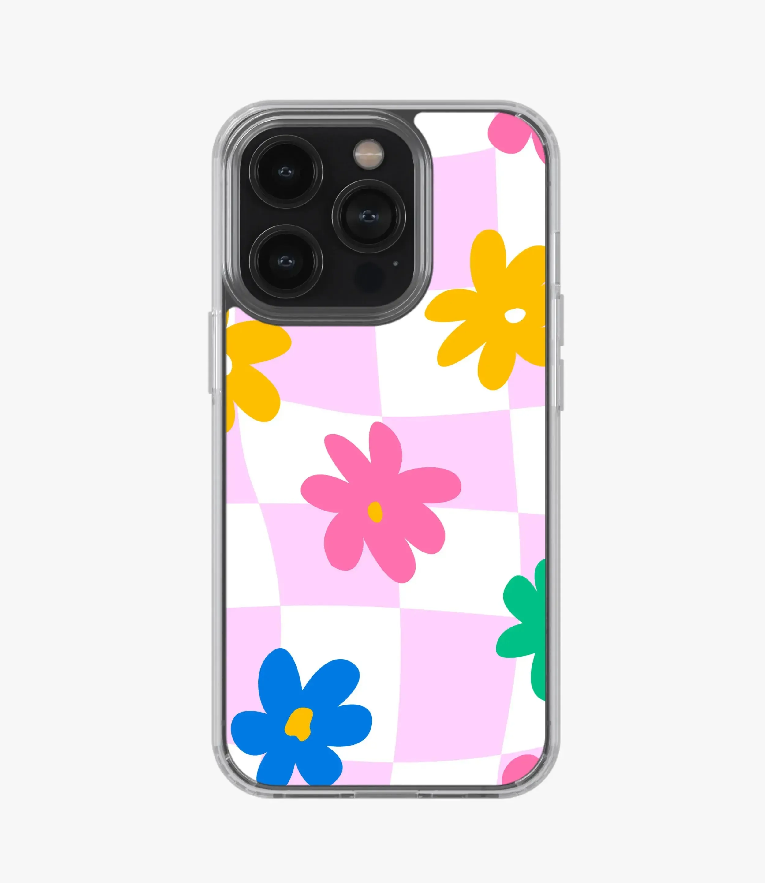 Cute Hippie & Groovy Checkered Silicone Case