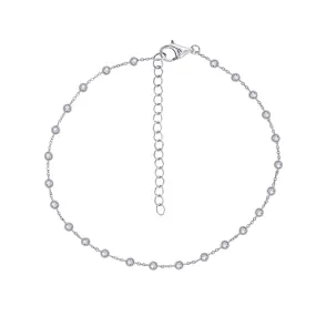 Diamond By The Yard Station Anklet Bracelet