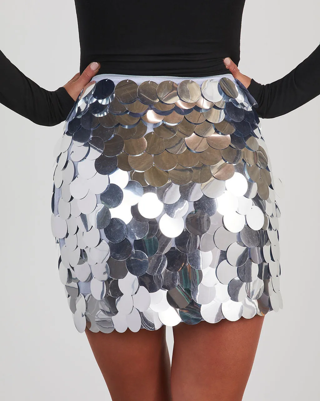 Disco Glamour Paillette Sequin Mini Skirt