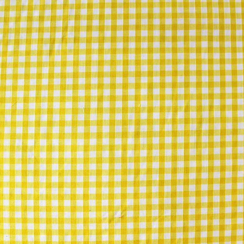 Dressmaking Corded Gingham - Bright Yellow