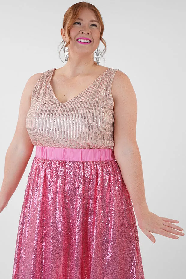 Eras Pink Sequin Skirt