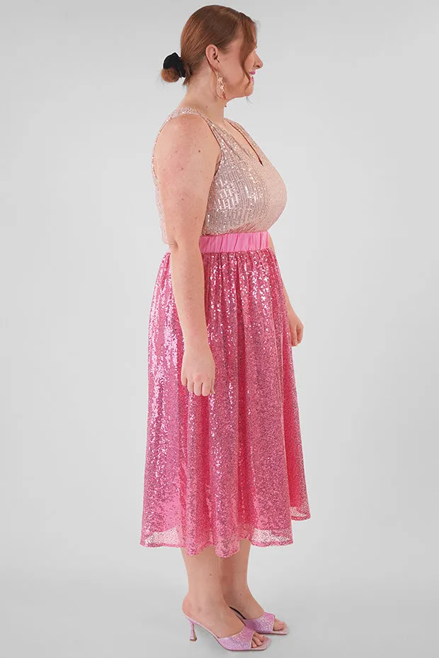 Eras Pink Sequin Skirt