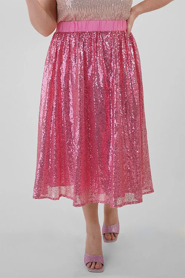 Eras Pink Sequin Skirt