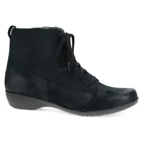 Fergie Black Burnished Suede