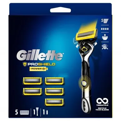 Gillette Proshield Power Razor & 5 Blades