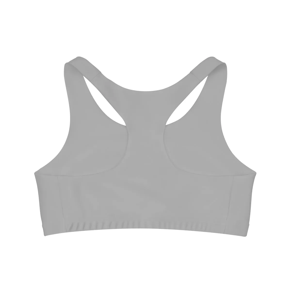 Golden Queen (Light Grey) Seamless Sports Bra (AOP)