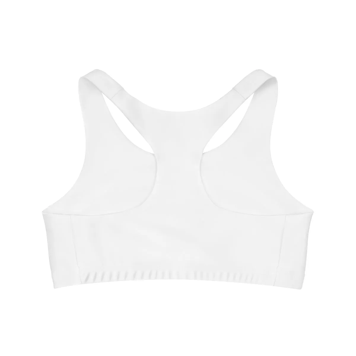 Golden Queen (White) Seamless Sports Bra (AOP)